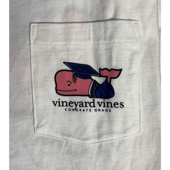 Vineyard Vines 2025 Grad Short Sleeve T-Shirt Tee Size XL Pocket White - Picture 5 of 8